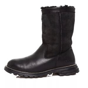 UGG Brooks Black Leather Boots